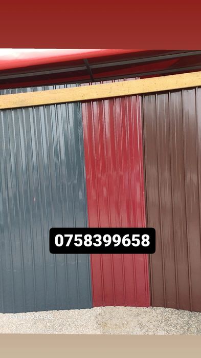 Tabla cutata colorata sau zincata pentru gard sau acoperiș