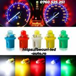 Bec Led Bord  12V B8.5/B8.5D Alb-Rece/Albastru/Galben/Roșu/Verde