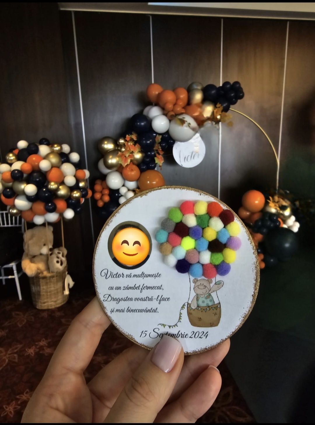 Cadou marturii botez nunta personalizat magnet