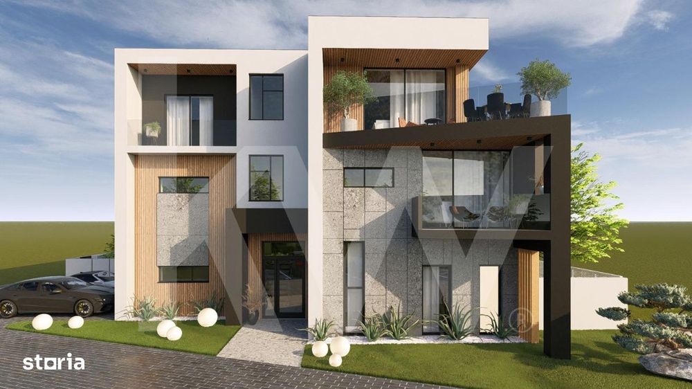 Apartament modern 4 camere 4 bai ultrafinisat teren 174mp Arhitectilor