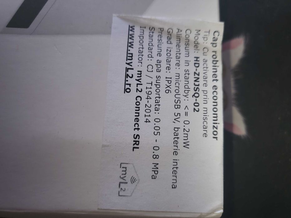 Economizor apa Xiaomi HD-ZNJSQ-02, Senzori Smart, IPx6, Alb