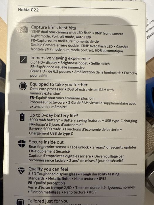 смартфон Nokia C22 4GB