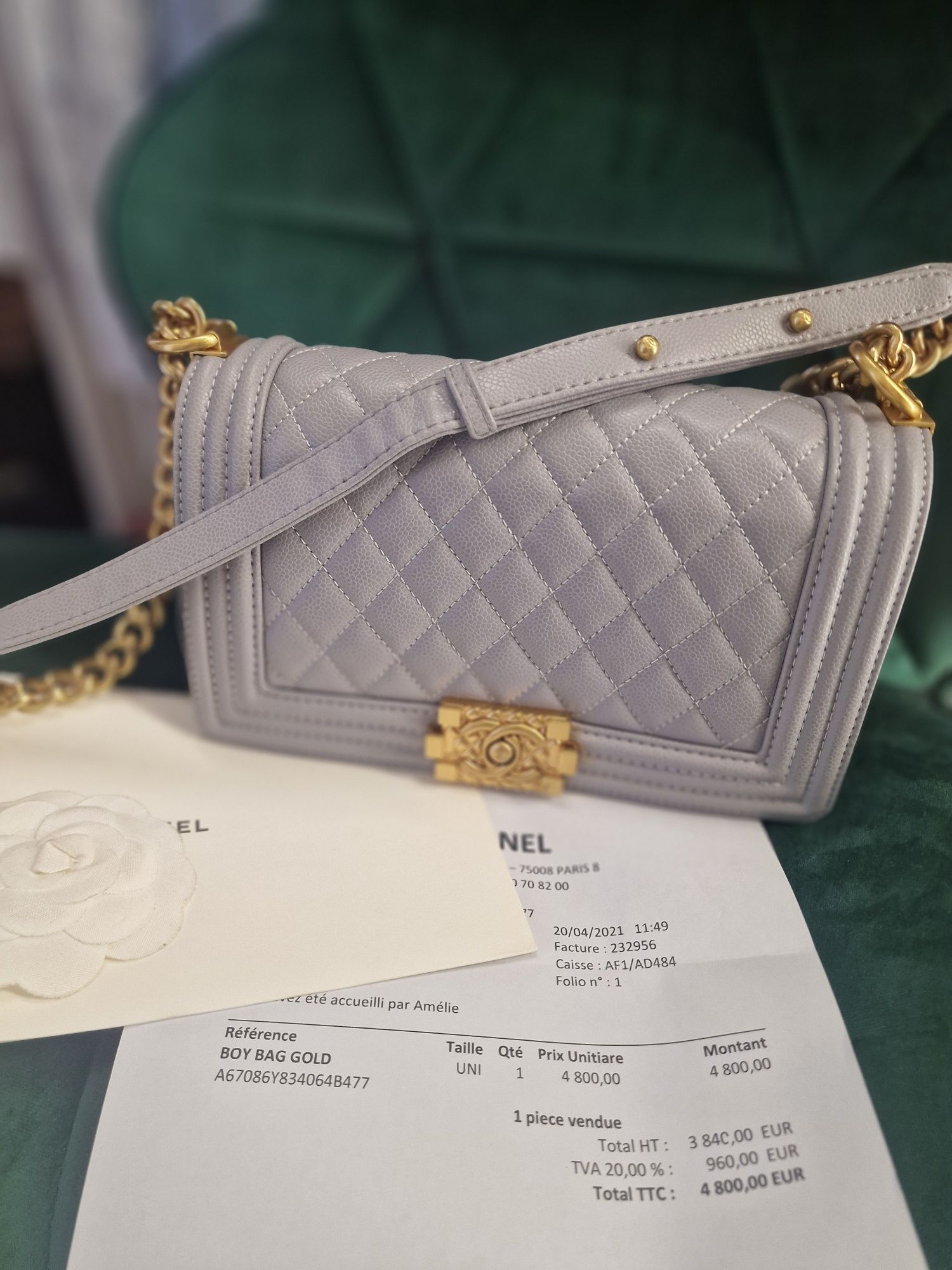 Chanel Boy Bag сива