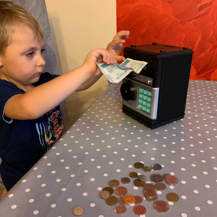 Детски Банкомат Касичка Музикална Парола Светлини Сейф Банкноти Монети