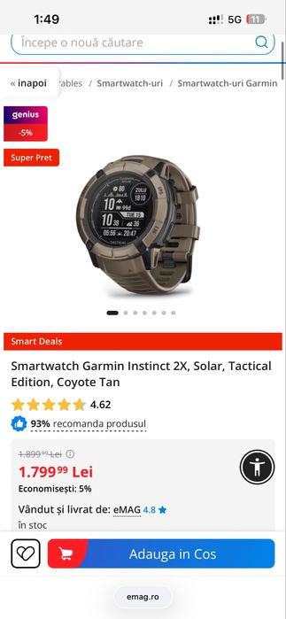Garmin instinct 2x solar Tactical