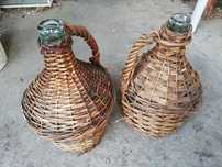 Damigene de sticlă 5l cu coș de nuiele