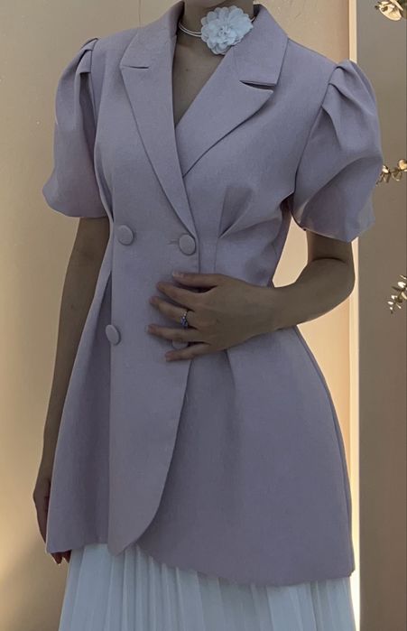 Пиджак нежный розовый цвет размер 42-44