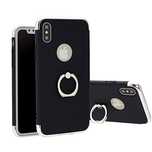 Husa Elegance Luxury 3in1 cu inel pentru Apple iPhone X Black