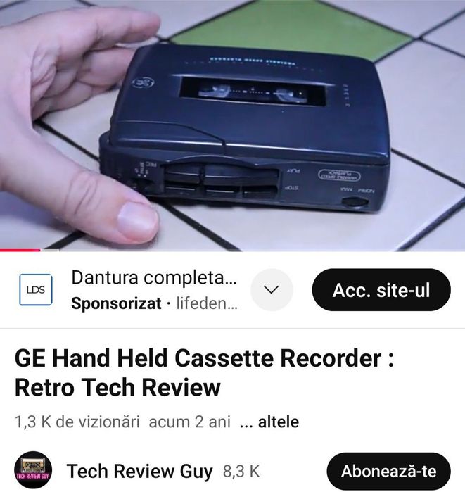 General Electric USA - rar colecție casetofon american tip Walkman