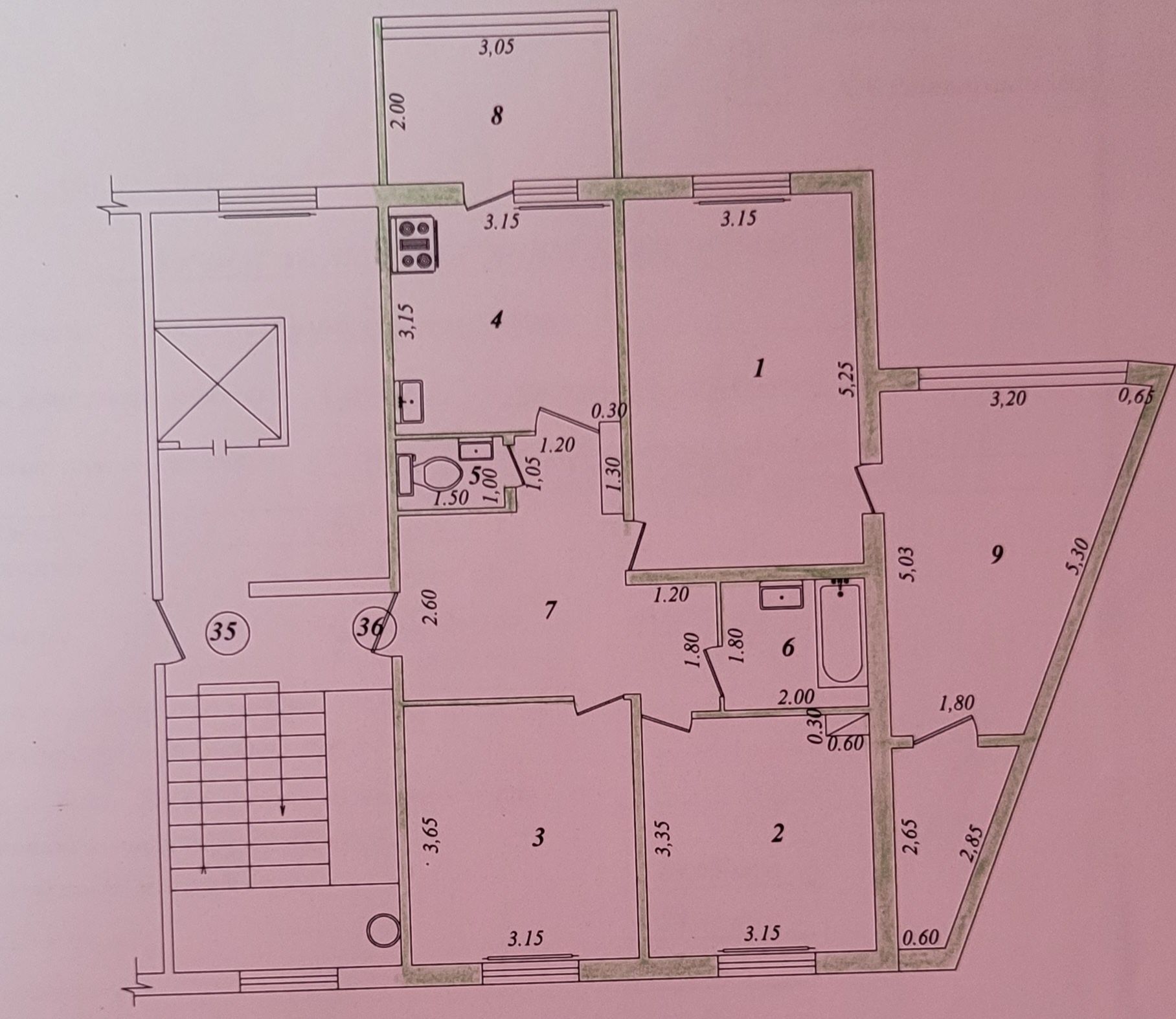 Arzon 90м²Срочна Сергили 3 Бекат Продаётся 90m² СВОЯ 4/9/9