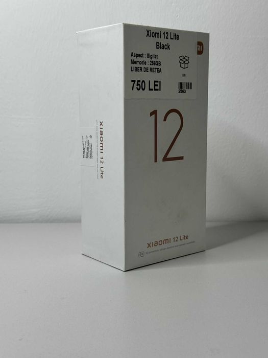ZAP AMANET MARGEANULUI - Xiaomi 12 Lite - 256GB - Black - Nou #2537