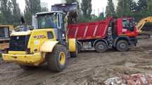 Transport cu 8x4 20 mc vand nisip pietriș balast balastru pământ moloz