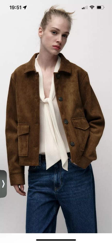 Жакет Zara из искусственной замши