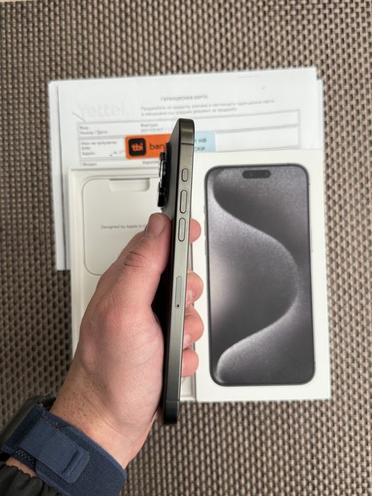КАТО НОВ!/*ЛИЗИНГ*/ iPhone 15 Pro Max Black Titanium 256Gb 36М Гаранци