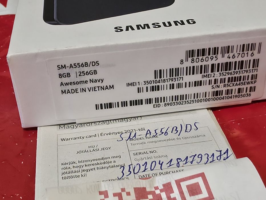 КАТО НОВ 256GB Samsung A55 5G Технополис Гаранция '26 Navy / Син