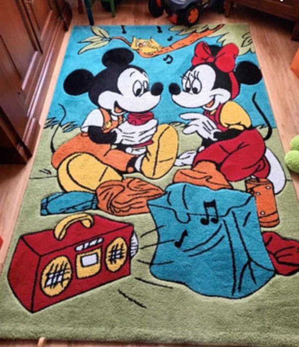 Covor pentru copii cu model Mickey & Minnie Mouse