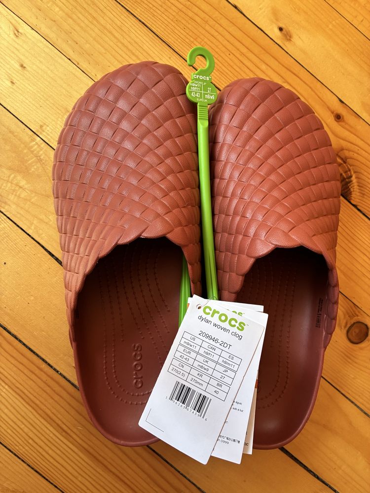 Crocs 42-43 размер, нови кафяви мъжки чехли