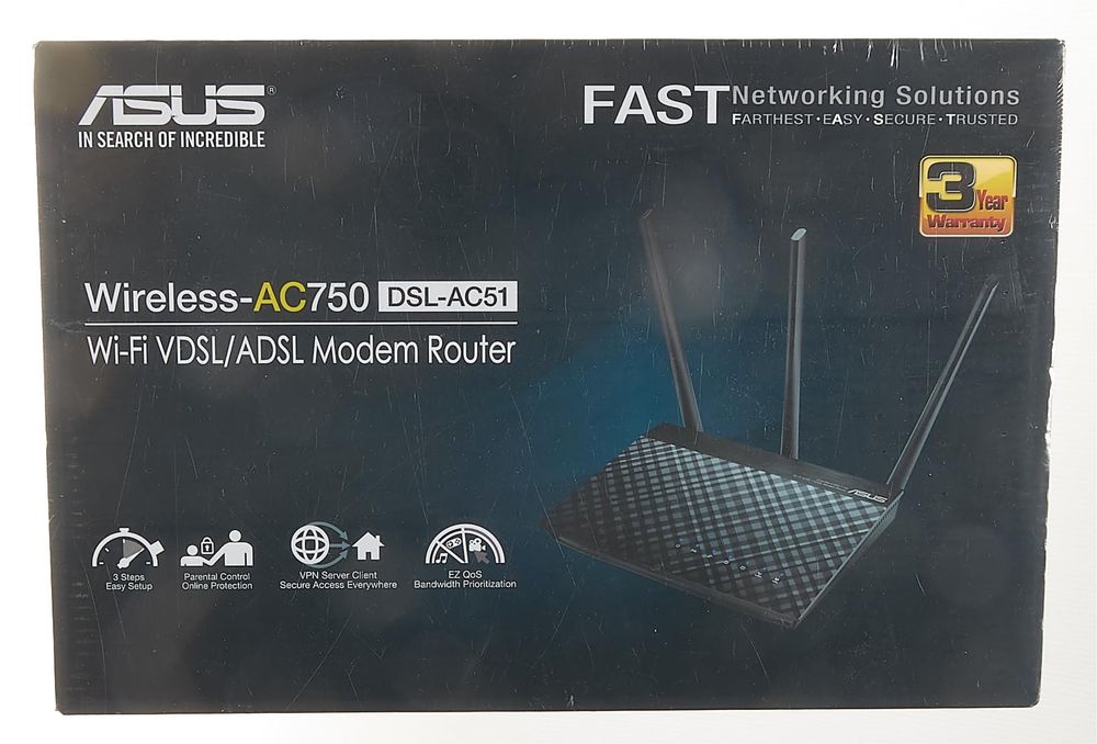 ASUS DSL-AC51 - Router modem Wi-Fi cu bandă duală