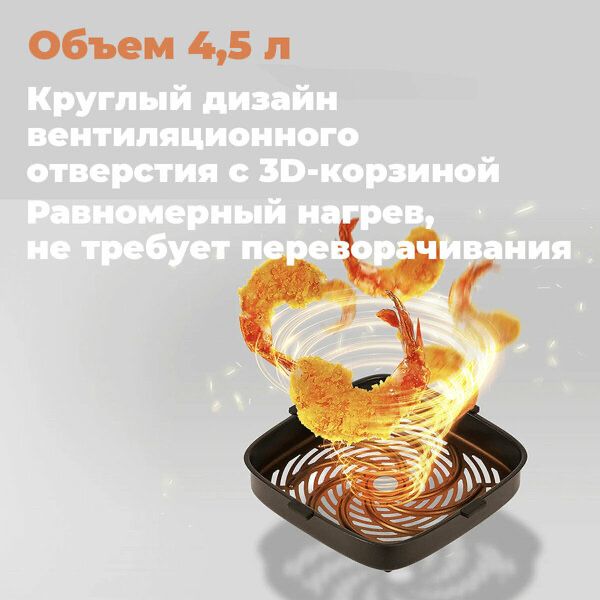 Аэрогриль фритюрница Xiaomi Mijia Smart Air Fryer 4.5L MAF14