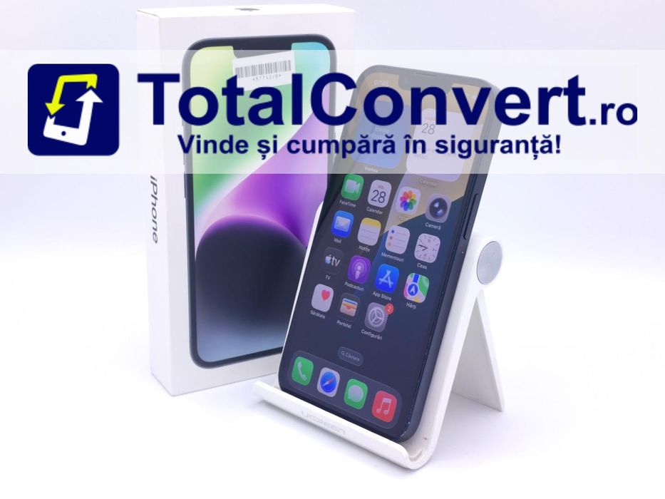 Apple iPhone 14 128GB Midnight 6GB Single, Garantie 24 luni | #D87742