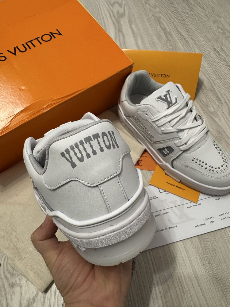 Adidasi Louis Vuitton LV Trainer White - Tenesi NOI Baieti - Unisex