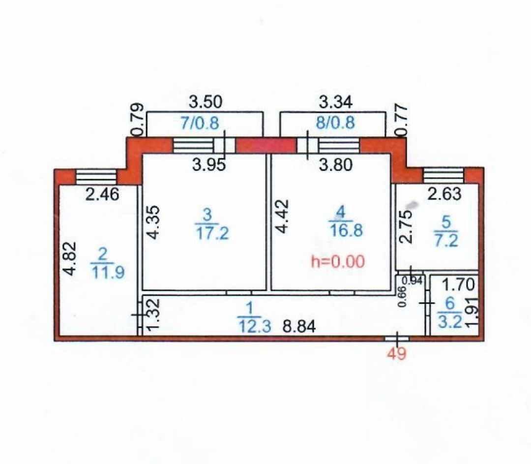 Продам 3-х комнатную квартиру на Муканова