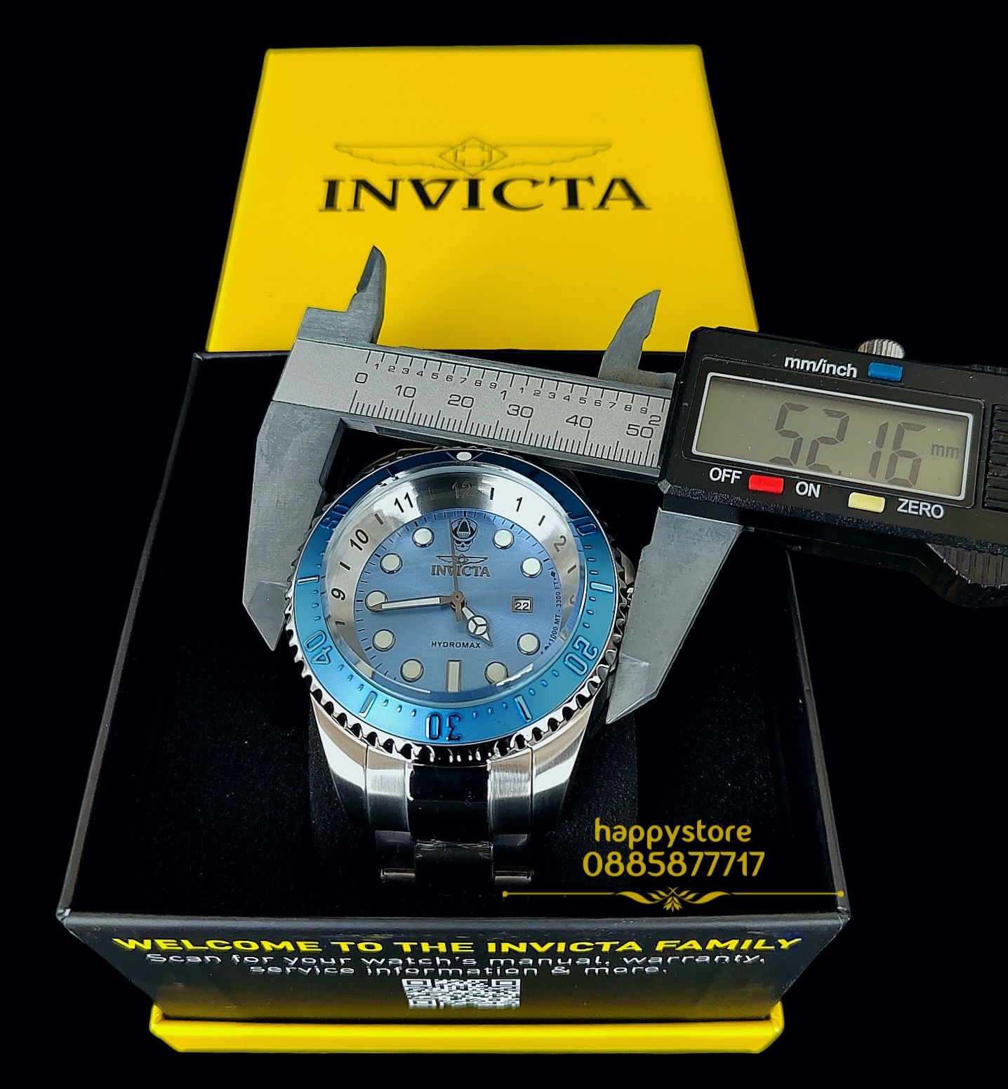 часовник INVICTA Hydromax Blue 52 mm, Инвикта нов