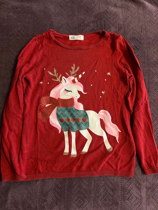 Коледна блуза, подходяща за момиче 122/128см