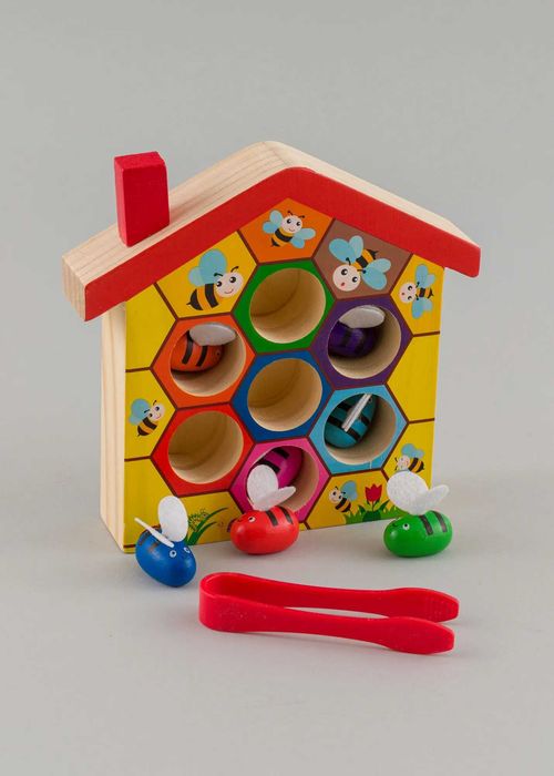 Дървена игра Монтесори пчелички