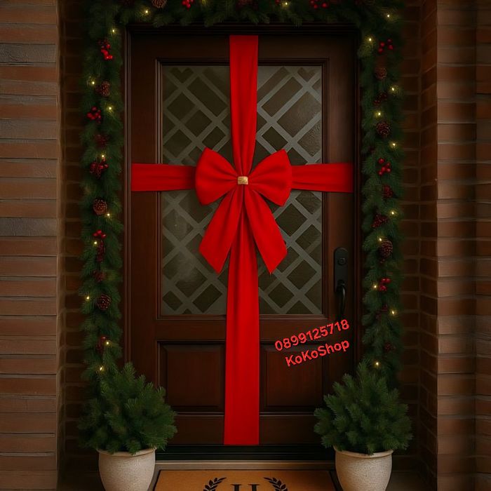 Коледна панделка за украса на врата-220 х 195 см./декорация за врата