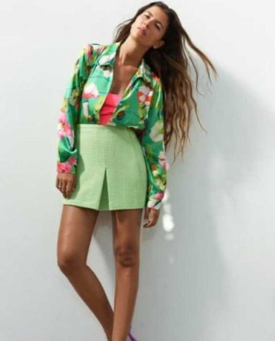 Къса пола от букле на Зара