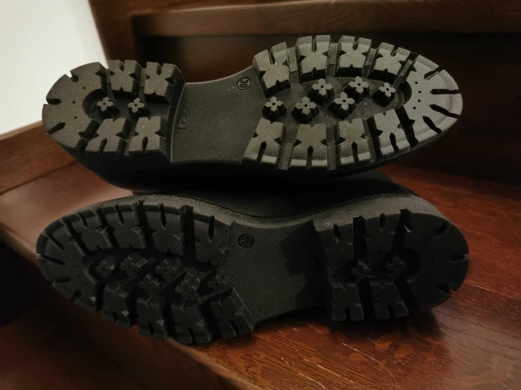 Ghete / botine AnnaCori negre, noi, nepurtate, 39, de piele