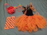 Costum Halloween Dovleac,  marime 3-5 ani