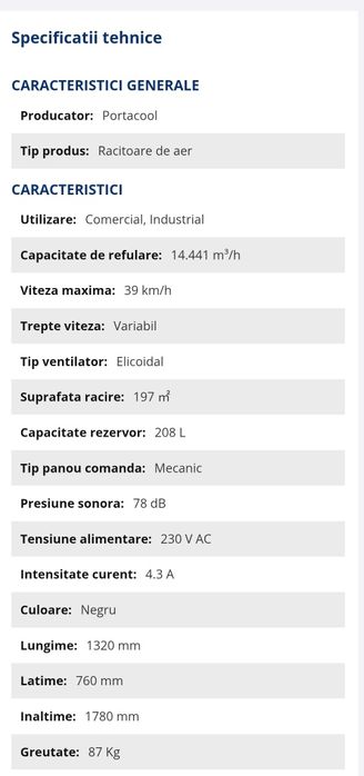 Racitor de aer portabil Portacool Jetstream