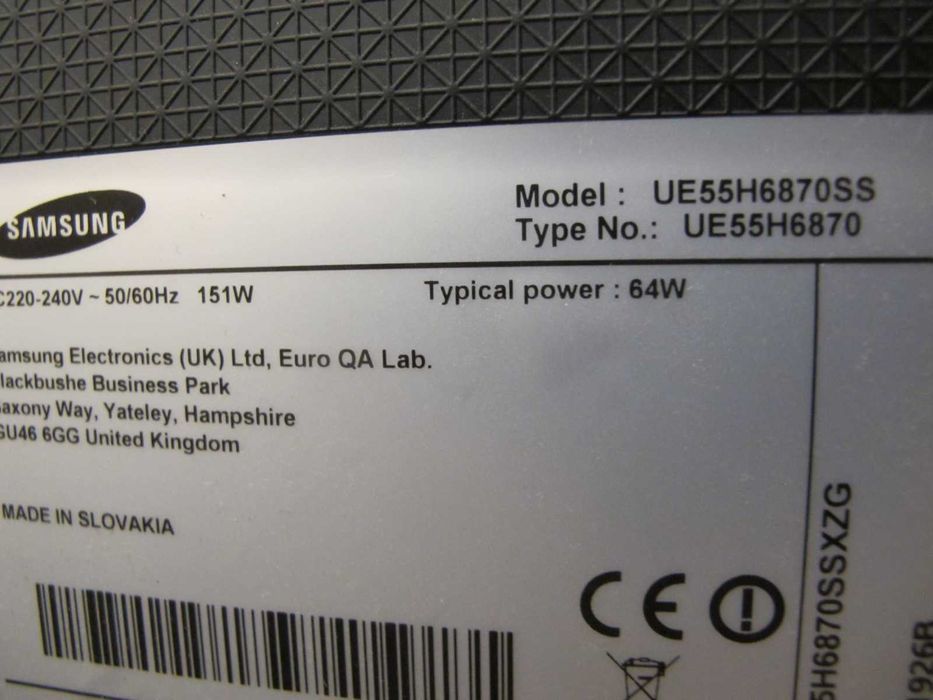 Televizor Led Smart tv curbat Samsung 139cm model UE55H6870