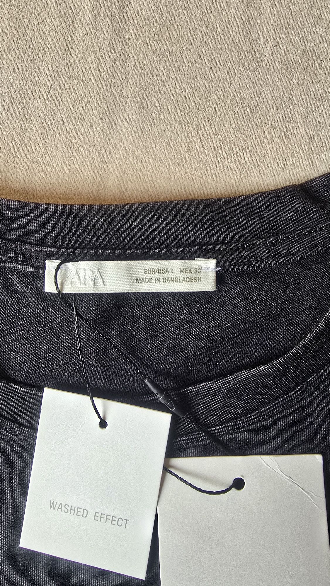 Блуза с къс ръкав Zara