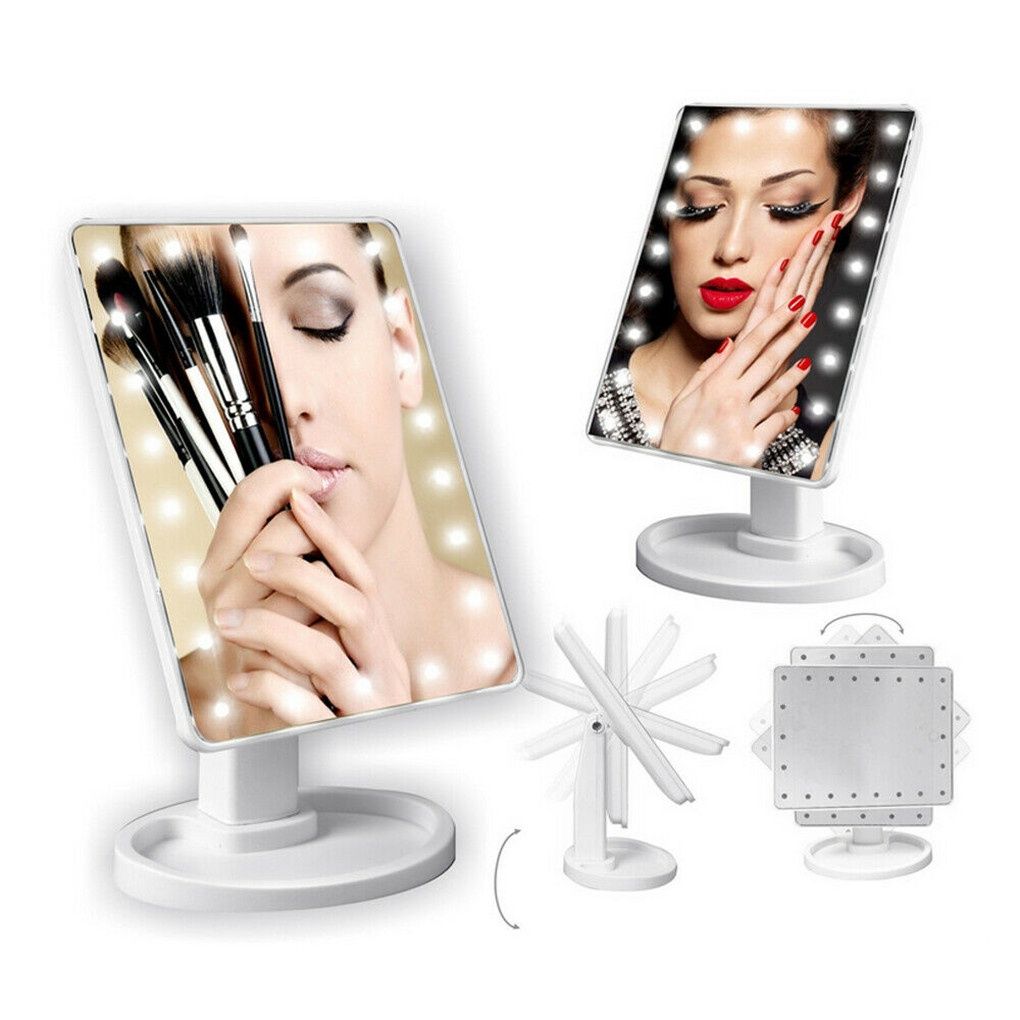 Огледало с осветление 22 диода за грим-аксесоар за всяка жена