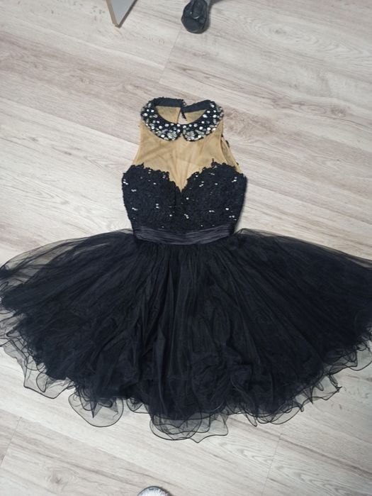 Rochie Sherri Hill(Nu Ana Radu) Ocazie/Nunta/Botez Neagra/Nude 34/Xs