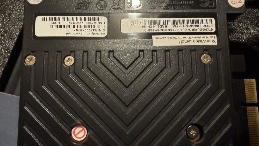 Видеокарта Palit Geforce GTX1660 super 6GB Gamingpro OC