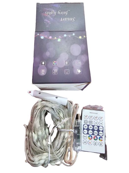 Многоцветни лампички с флашка, дистанционно и приложение за телефона /