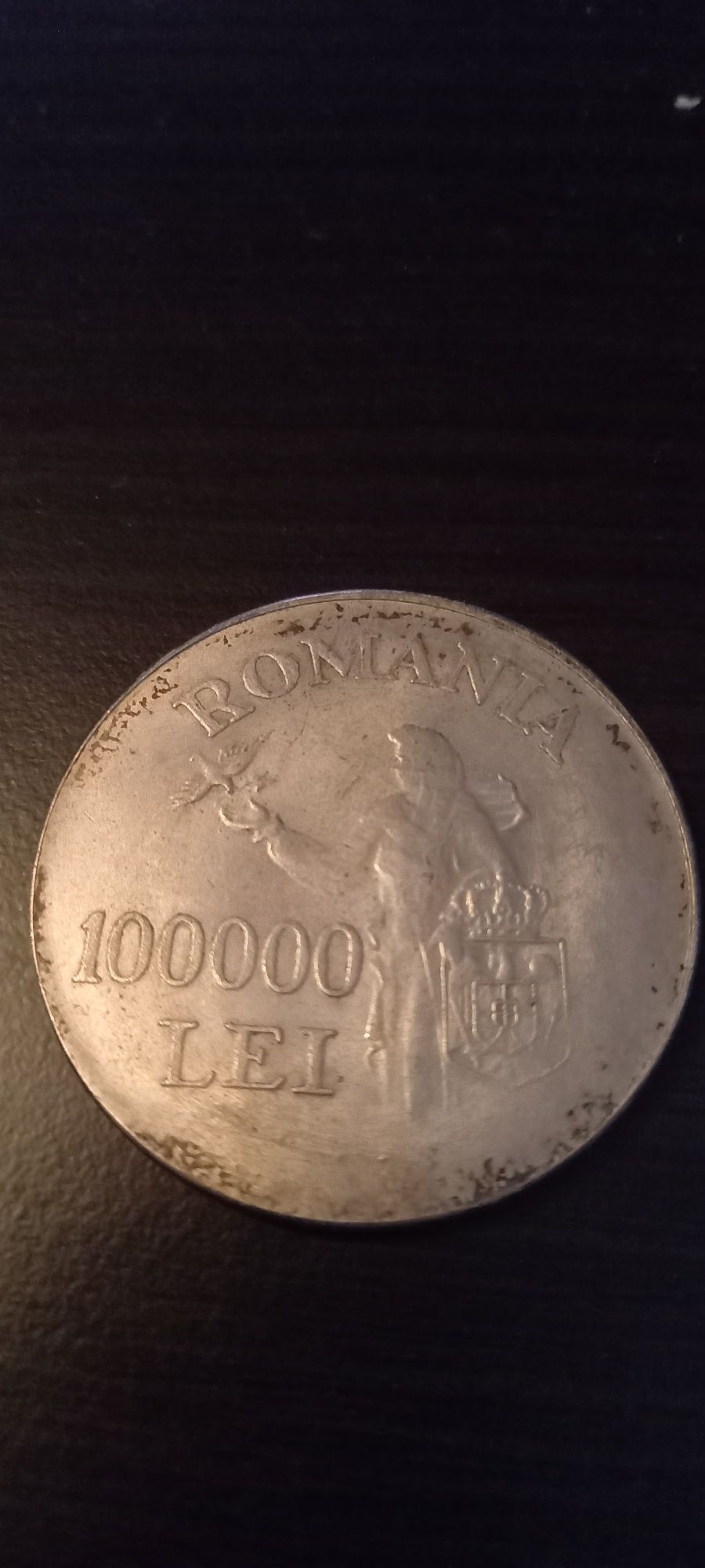 REPLICA moneda 100000 lei 1946