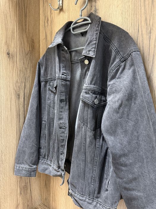 Черно дънково яке Missguided