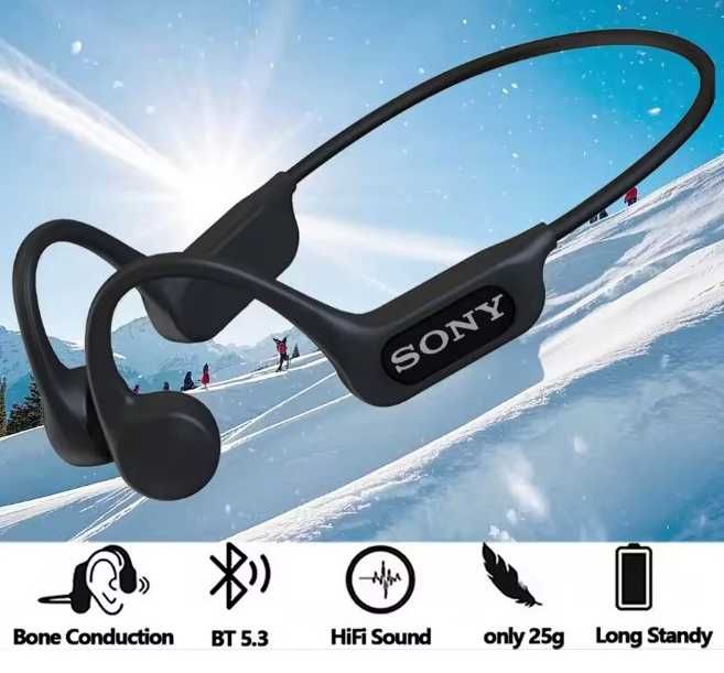 Водоустойчиви слушалки SONY с костна проводимост - IP56