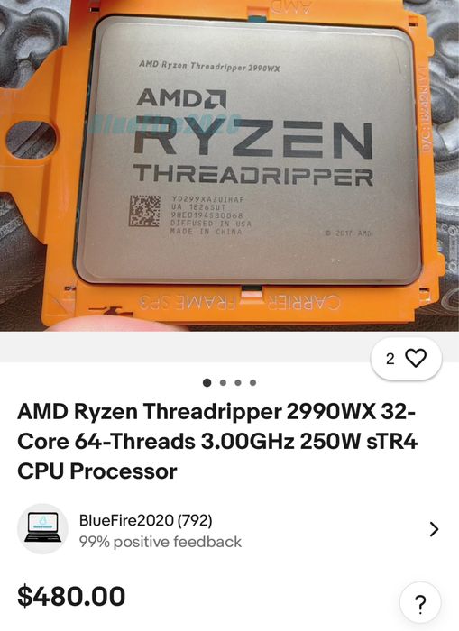 Procesor AMD Ryzen Threadripper 2990WX 32-Core 64-Threads 3.00GHz 250W