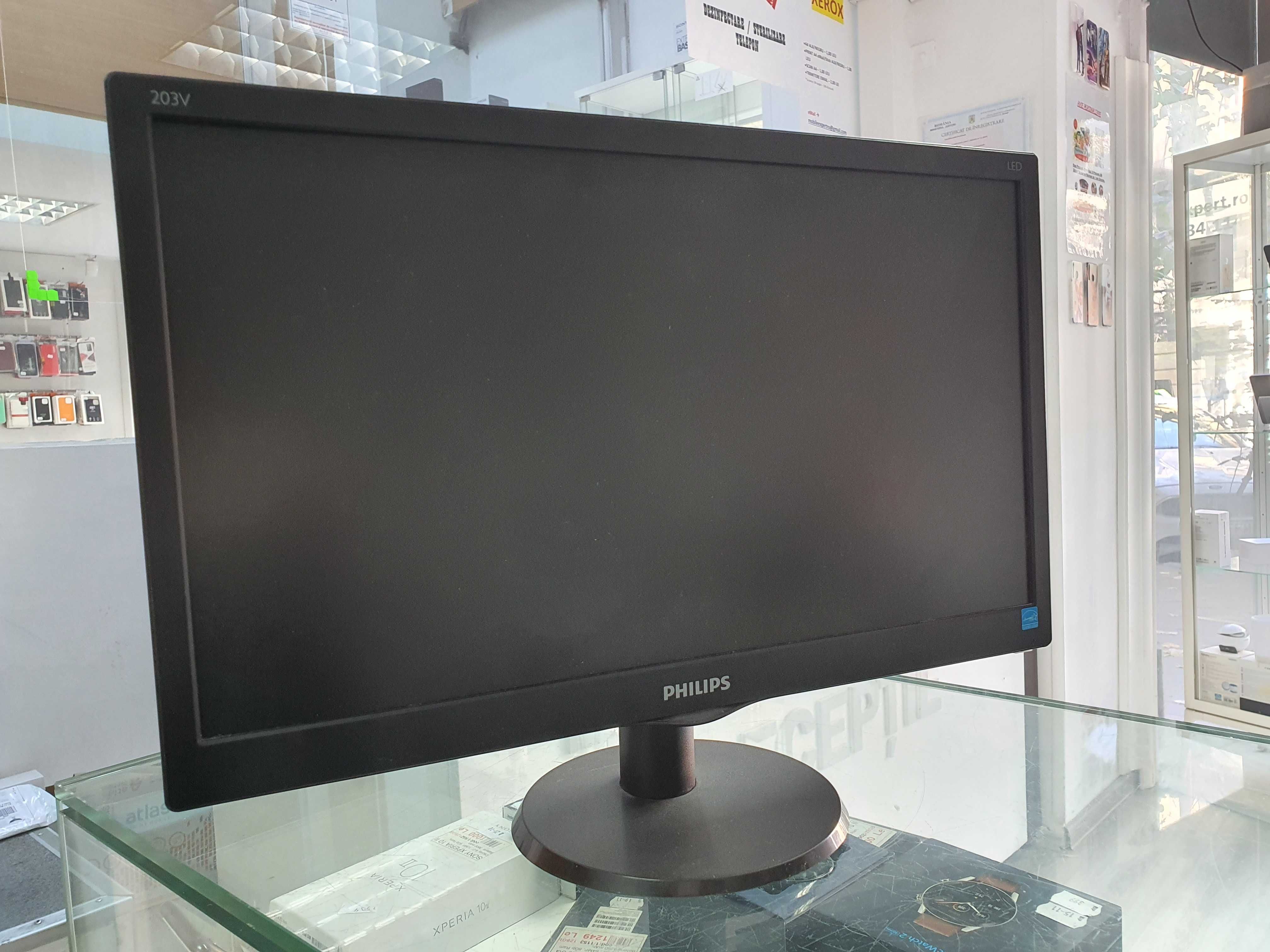 Monitor LED Philips 19.5", Negru, 203V5LSB26, Factura si Garantie