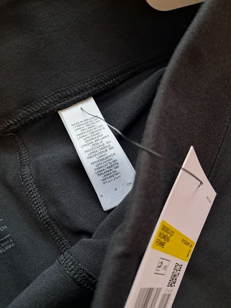 Colanți Nike  ,culoare negru, talie înaltă, material bumbac și elastan
