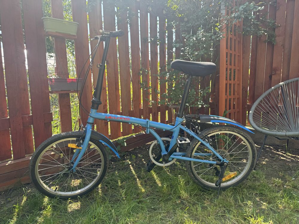 Bicicleta pliabila Velors Advantage V2052A 20", albastru