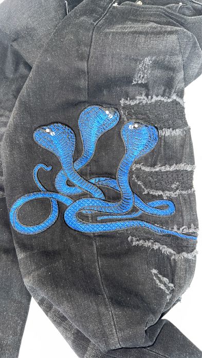 Amiri jeans (black with blue snakes)