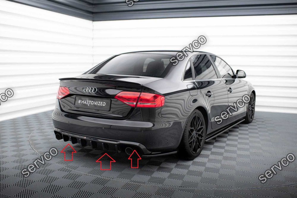 Prelungire difuzor bara spate Audi A4 B8 2007-2011 v29 Maxton Design