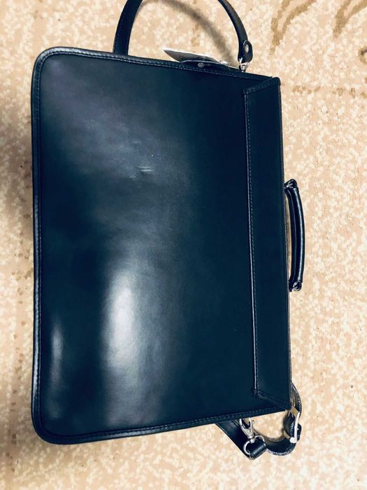 Geanta business piele neagra